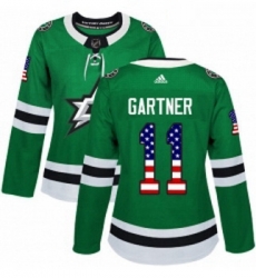 Womens Adidas Dallas Stars 11 Mike Gartner Authentic Green USA Flag Fashion NHL Jersey Womens Adidas Dallas Stars 11 Mike Gartner Authentic Green USA Flag Fashion NHL Jersey
