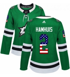 Womens Adidas Dallas Stars 2 Dan Hamhuis Authentic Green USA Flag Fashion NHL Jersey Womens Adidas Dallas Stars 2 Dan Hamhuis Authentic Green USA Flag Fashion NHL Jersey