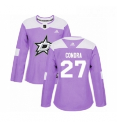 Womens Adidas Dallas Stars 27 Erik Condra Authentic Purple Fights Cancer Practice NHL Jersey Womens Adidas Dallas Stars 27 Erik Condra Authentic Purple Fights Cancer Practice NHL Jersey