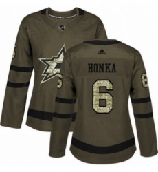 Womens Adidas Dallas Stars 6 Julius Honka Authentic Green Salute to Service NHL Jersey Womens Adidas Dallas Stars 6 Julius Honka Authentic Green Salute to Service NHL Jersey