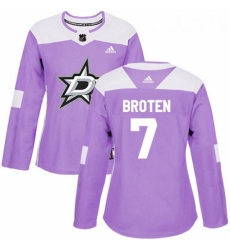 Womens Adidas Dallas Stars 7 Neal Broten Authentic Purple Fights Cancer Practice NHL Jersey Womens Adidas Dallas Stars 7 Neal Broten Authentic Purple Fights Cancer Practice NHL Jersey