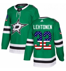 Youth Adidas Dallas Stars 32 Kari Lehtonen Authentic Green USA Flag Fashion NHL Jersey Youth Adidas Dallas Stars 32 Kari Lehtonen Authentic Green USA Flag Fashion NHL Jersey