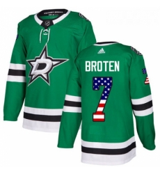 Youth Adidas Dallas Stars 7 Neal Broten Authentic Green USA Flag Fashion NHL Jersey Youth Adidas Dallas Stars 7 Neal Broten Authentic Green USA Flag Fashion NHL Jersey