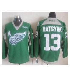 Detroit Red Wings #13 Pavel Datsyuk Green Practice Stitched NHL Jersey Detroit Red Wings #13 Pavel Datsyuk Green Practice Stitched NHL Jersey