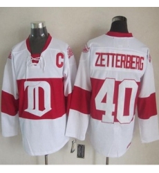 Detroit Red Wings #40 Henrik Zetterberg White Winter Classic CCM Throwback Stitched jersey Detroit Red Wings #40 Henrik Zetterberg White Winter Classic CCM Throwback Stitched jersey