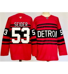 Men Detroit Red Wings 53 Moritz Seider Red 2024 25 Reverse Retro Stitched Jersey Men Detroit Red Wings 53 Moritz Seider Red 2024 25 Reverse Retro Stitched Jersey