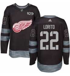 Mens Adidas Detroit Red Wings 22 Matthew Lorito Authentic Black 1917 2017 100th Anniversary NHL Jersey Mens Adidas Detroit Red Wings 22 Matthew Lorito Authentic Black 1917 2017 100th Anniversary NHL Jersey