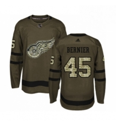 Mens Adidas Detroit Red Wings 45 Jonathan Bernier Authentic Green Salute to Service NHL Jersey Mens Adidas Detroit Red Wings 45 Jonathan Bernier Authentic Green Salute to Service NHL Jersey
