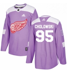 Mens Adidas Detroit Red Wings 95 Dennis Cholowski Authentic Purple Fights Cancer Practice NHL Jersey Mens Adidas Detroit Red Wings 95 Dennis Cholowski Authentic Purple Fights Cancer Practice NHL Jersey