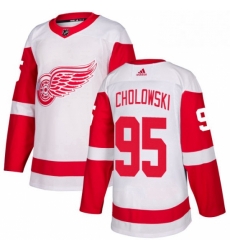 Mens Adidas Detroit Red Wings 95 Dennis Cholowski Authentic White Away NHL Jersey Mens Adidas Detroit Red Wings 95 Dennis Cholowski Authentic White Away NHL Jersey