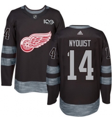 Red Wings #14 Gustav Nyquist Black 1917 2017 100th Anniversary Stitched NHL Jersey Red Wings #14 Gustav Nyquist Black 1917 2017 100th Anniversary Stitched NHL Jersey