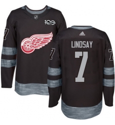 Red Wings #7 Ted Lindsay Black 1917 2017 100th Anniversary Stitched NHL Jersey Red Wings #7 Ted Lindsay Black 1917 2017 100th Anniversary Stitched NHL Jersey