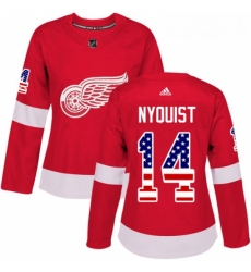 Womens Adidas Detroit Red Wings 14 Gustav Nyquist Authentic Red USA Flag Fashion NHL Jersey Womens Adidas Detroit Red Wings 14 Gustav Nyquist Authentic Red USA Flag Fashion NHL Jersey