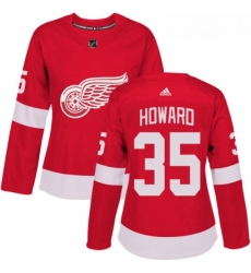 Womens Adidas Detroit Red Wings 35 Jimmy Howard Premier Red Home NHL Jersey Womens Adidas Detroit Red Wings 35 Jimmy Howard Premier Red Home NHL Jersey