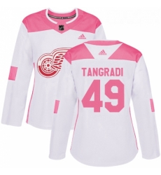 Womens Adidas Detroit Red Wings 49 Eric Tangradi Authentic WhitePink Fashion NHL Jersey Womens Adidas Detroit Red Wings 49 Eric Tangradi Authentic WhitePink Fashion NHL Jersey