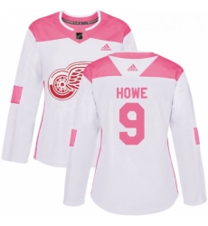 Womens Adidas Detroit Red Wings 9 Gordie Howe Authentic WhitePink Fashion NHL Jersey Womens Adidas Detroit Red Wings 9 Gordie Howe Authentic WhitePink Fashion NHL Jersey