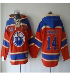Edmonton Oilers #14 Jordan Eberle Orange Sawyer Hooded Sweatshirt Stitched NHL Jersey Edmonton Oilers #14 Jordan Eberle Orange Sawyer Hooded Sweatshirt Stitched NHL Jersey