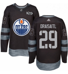 Mens Adidas Edmonton Oilers 29 Leon Draisaitl Authentic Black 1917 2017 100th Anniversary NHL Jersey Mens Adidas Edmonton Oilers 29 Leon Draisaitl Authentic Black 1917 2017 100th Anniversary NHL Jersey