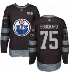 Mens Adidas Edmonton Oilers 75 Evan Bouchard Authentic Black 1917 2017 100th Anniversary NHL Jersey Mens Adidas Edmonton Oilers 75 Evan Bouchard Authentic Black 1917 2017 100th Anniversary NHL Jersey