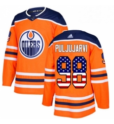 Mens Adidas Edmonton Oilers 98 Jesse Puljujarvi Authentic Orange USA Flag Fashion NHL Jersey Mens Adidas Edmonton Oilers 98 Jesse Puljujarvi Authentic Orange USA Flag Fashion NHL Jersey