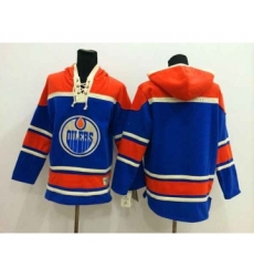nhl jerseys edmonton oilers blank blue[pullover hooded sweatshirt]