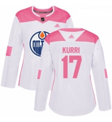 Womens Adidas Edmonton Oilers 17 Jari Kurri Authentic WhitePink Fashion NHL Jersey Womens Adidas Edmonton Oilers 17 Jari Kurri Authentic WhitePink Fashion NHL Jersey