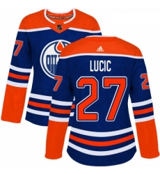 Womens Adidas Edmonton Oilers 27 Milan Lucic Authentic Royal Blue Alternate NHL Jersey Womens Adidas Edmonton Oilers 27 Milan Lucic Authentic Royal Blue Alternate NHL Jersey