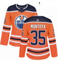 Womens Adidas Edmonton Oilers 35 Al Montoya Authentic Orange Home NHL Jersey Womens Adidas Edmonton Oilers 35 Al Montoya Authentic Orange Home NHL Jersey