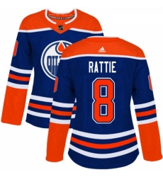 Womens Adidas Edmonton Oilers 8 Ty Rattie Authentic Royal Blue Alternate NHL Jersey Womens Adidas Edmonton Oilers 8 Ty Rattie Authentic Royal Blue Alternate NHL Jersey