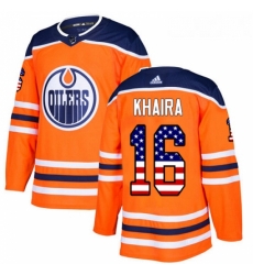 Youth Adidas Edmonton Oilers 16 Jujhar Khaira Authentic Orange USA Flag Fashion NHL Jersey Youth Adidas Edmonton Oilers 16 Jujhar Khaira Authentic Orange USA Flag Fashion NHL Jersey