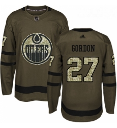 Youth Adidas Edmonton Oilers 27 Boyd Gordon Authentic Green Salute to Service NHL Jersey Youth Adidas Edmonton Oilers 27 Boyd Gordon Authentic Green Salute to Service NHL Jersey
