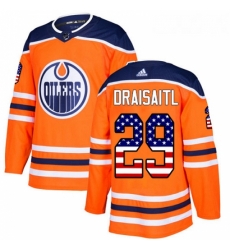 Youth Adidas Edmonton Oilers 29 Leon Draisaitl Authentic Orange USA Flag Fashion NHL Jersey Youth Adidas Edmonton Oilers 29 Leon Draisaitl Authentic Orange USA Flag Fashion NHL Jersey