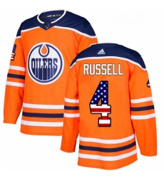 Youth Adidas Edmonton Oilers 4 Kris Russell Authentic Orange USA Flag Fashion NHL Jersey Youth Adidas Edmonton Oilers 4 Kris Russell Authentic Orange USA Flag Fashion NHL Jersey