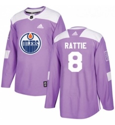 Youth Adidas Edmonton Oilers 8 Ty Rattie Authentic Purple Fights Cancer Practice NHL Jersey Youth Adidas Edmonton Oilers 8 Ty Rattie Authentic Purple Fights Cancer Practice NHL Jersey