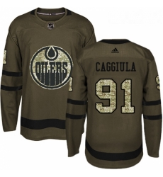Youth Adidas Edmonton Oilers 91 Drake Caggiula Authentic Green Salute to Service NHL Jersey Youth Adidas Edmonton Oilers 91 Drake Caggiula Authentic Green Salute to Service NHL Jersey