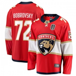 Men Florida Panthers Sergei Bobrovsky Fanatics Red 2025 Stanley Cup Final Home Breakaway Player Jersey