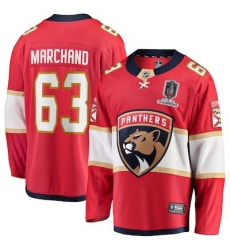 mens fanatics brad marchand red florida panthers home breakaway jersey  2025 stanley cup champions