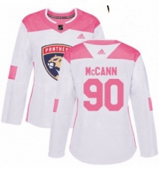 Womens Adidas Florida Panthers 90 Jared McCann Authentic WhitePink Fashion NHL Jersey Womens Adidas Florida Panthers 90 Jared McCann Authentic WhitePink Fashion NHL Jersey
