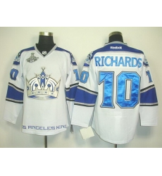 Los Angeles Kings #10 Mike Richards White NHL Jerseys Purple Number Los Angeles Kings #10 Mike Richards White NHL Jerseys Purple Number