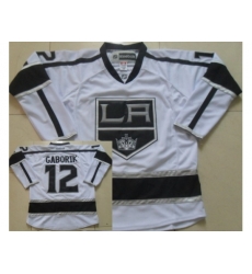Los Angeles Kings 12 Marian Gaborik White NHL Jerseys Los Angeles Kings 12 Marian Gaborik White NHL Jerseys