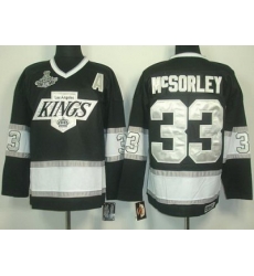 Los Angeles Kings #33 Martin McSorley Black CCM Throwback Silver Number Stanley Cup Finals Champions Patch Los Angeles Kings #33 Martin McSorley Black CCM Throwback Silver Number Stanley Cup Finals Champions Patch