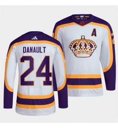 Men Los Angeles Kings 24 Phillip Danault White 2022 Reverse Retro Stitched Jersey Men Los Angeles Kings 24 Phillip Danault White 2022 Reverse Retro Stitched Jersey