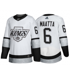 Men Los Angeles Kings 6 Olli Maatta White Throwback Stitched Jersey Men Los Angeles Kings 6 Olli Maatta White Throwback Stitched Jersey