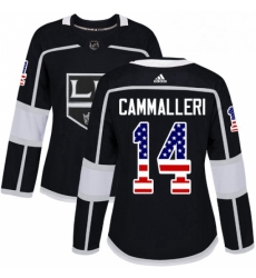 Womens Adidas Los Angeles Kings 14 Mike Cammalleri Authentic Black USA Flag Fashion NHL Jersey Womens Adidas Los Angeles Kings 14 Mike Cammalleri Authentic Black USA Flag Fashion NHL Jersey