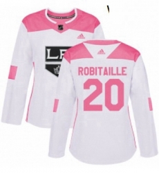 Womens Adidas Los Angeles Kings 20 Luc Robitaille Authentic WhitePink Fashion NHL Jersey Womens Adidas Los Angeles Kings 20 Luc Robitaille Authentic WhitePink Fashion NHL Jersey