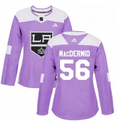 Womens Adidas Los Angeles Kings 56 Kurtis MacDermid Authentic Purple Fights Cancer Practice NHL Jersey Womens Adidas Los Angeles Kings 56 Kurtis MacDermid Authentic Purple Fights Cancer Practice NHL Jersey