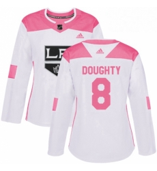 Womens Adidas Los Angeles Kings 8 Drew Doughty Authentic WhitePink Fashion NHL Jersey Womens Adidas Los Angeles Kings 8 Drew Doughty Authentic WhitePink Fashion NHL Jersey
