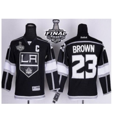 Kids Los Angeles Kings #23 Dustin Brown Black Home 2014 Stanley Cup Finals Stitched NHL Jerseys Kids Los Angeles Kings #23 Dustin Brown Black Home 2014 Stanley Cup Finals Stitched NHL Jerseys