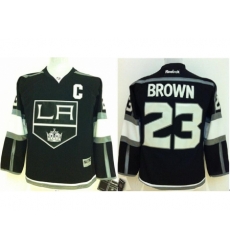 Kids Los Angeles Kings 23 Dustin Brown Black NHL Jerseys Kids Los Angeles Kings 23 Dustin Brown Black NHL Jerseys