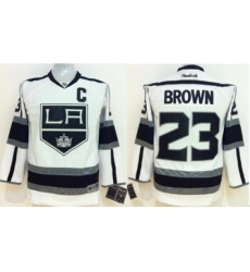 Kids Los Angeles Kings 23 Dustin Brown White NHL Jerseys Kids Los Angeles Kings 23 Dustin Brown White NHL Jerseys